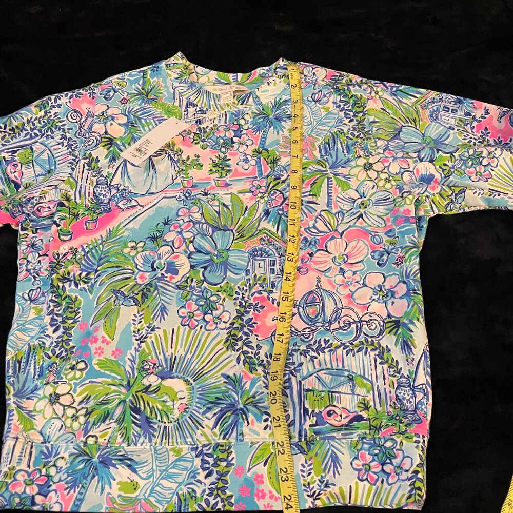 Lilly Pulitzer x Disney Cinderella Ballad Sweatshirt XS (Oversized) NWT Pastel - Picture 5 of 7